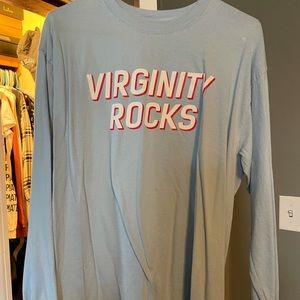 Light Blue Virginity rocks Tshirt